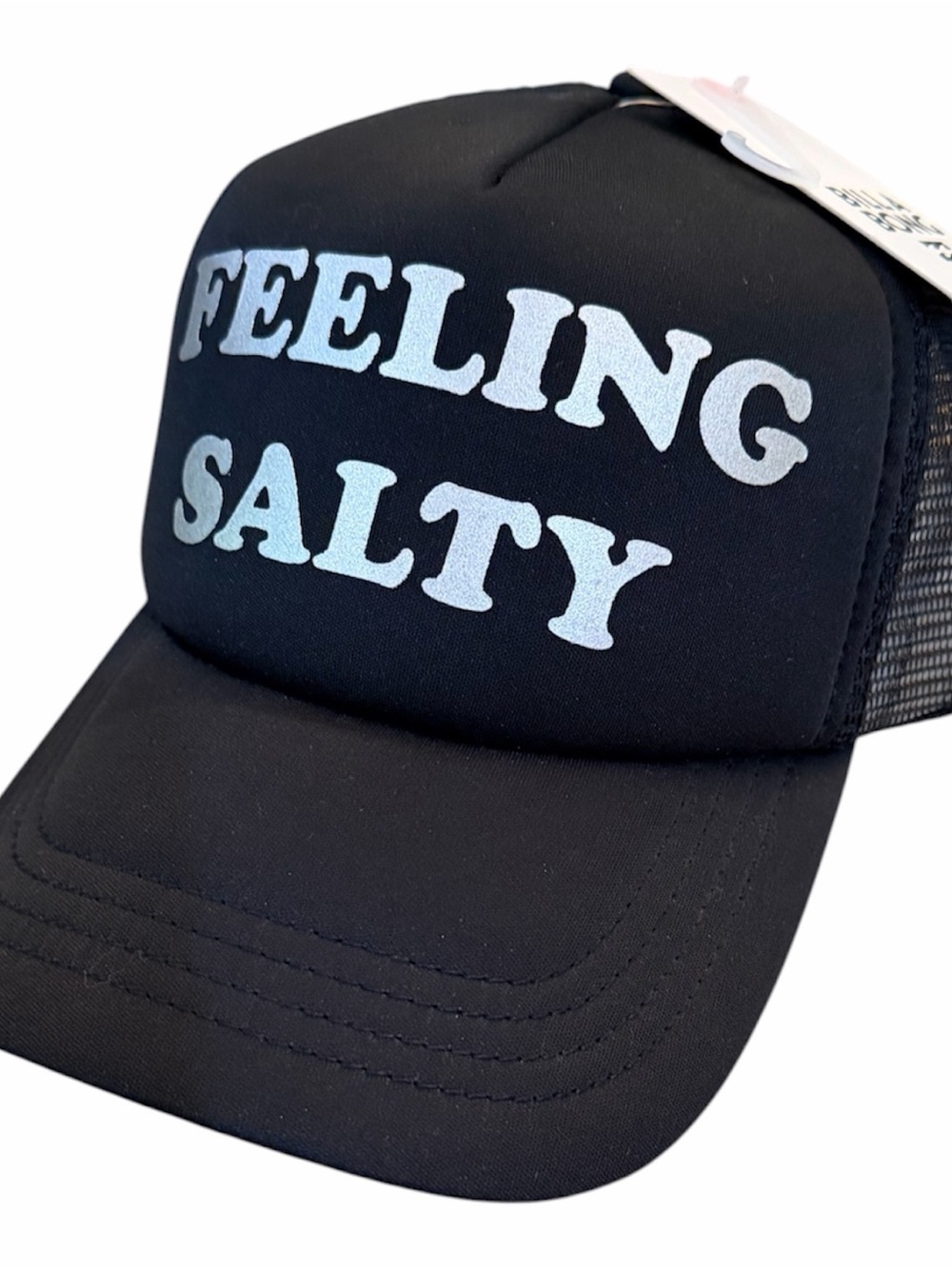 Billabong Black Trucker Cap with 'FEELING SALTY' Print